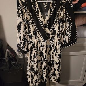 CAbi Black and White X Factor Dress. Knee Length. XS. NWOT.